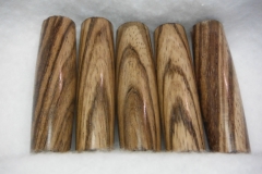 Zebrawood / This wood presents a very nice contrast in it's grain. It's nice to work with and easy to come by. I have a lot on hand.